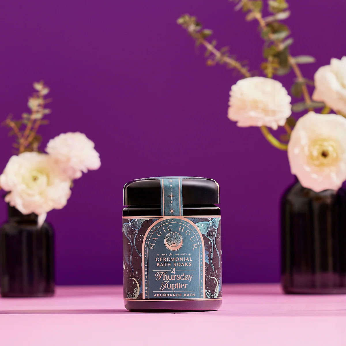 Ceremonial Bath Salt Soaks - Violet Glass Jar - Image 11