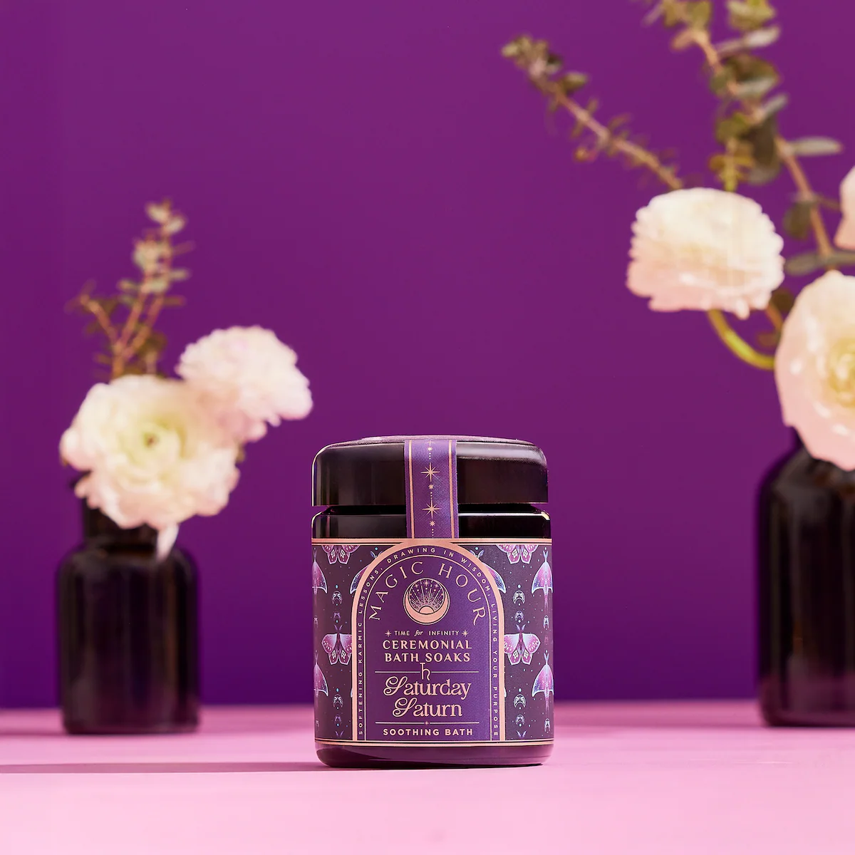 Ceremonial Bath Salt Soaks - Violet Glass Jar - Image 15