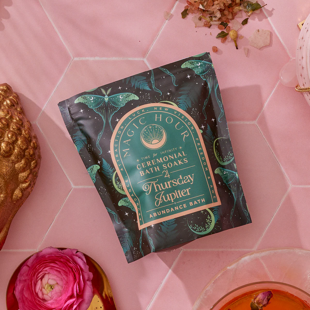 Ceremonial Bath Salt Soaks - Luxe Pouches-Refill Your Jar! - Image 8